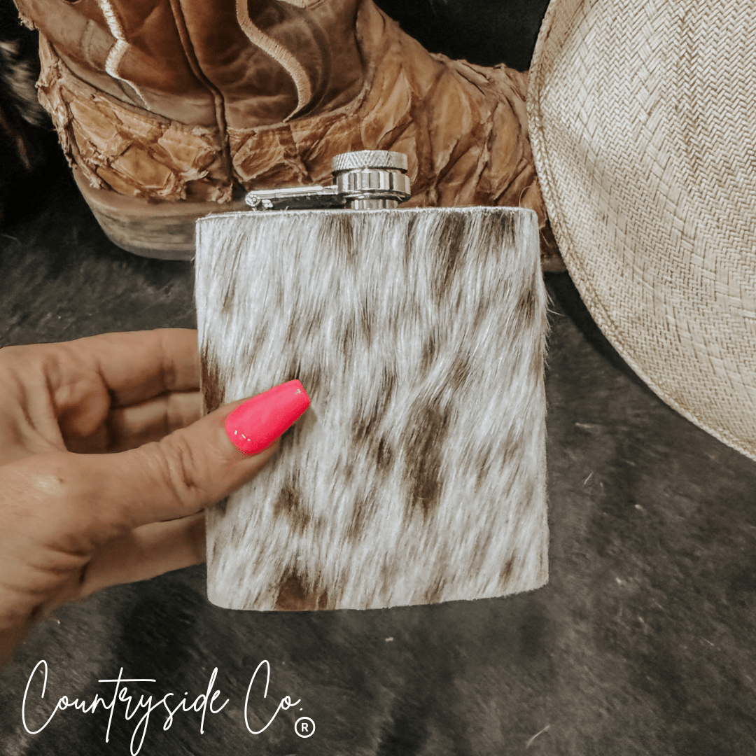 Cowhide Flask - Rustic Avenue