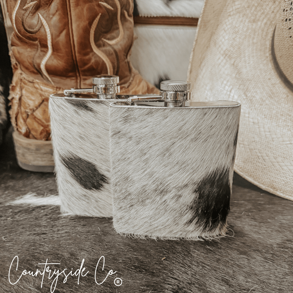 Cowhide Flask - Rustic Avenue