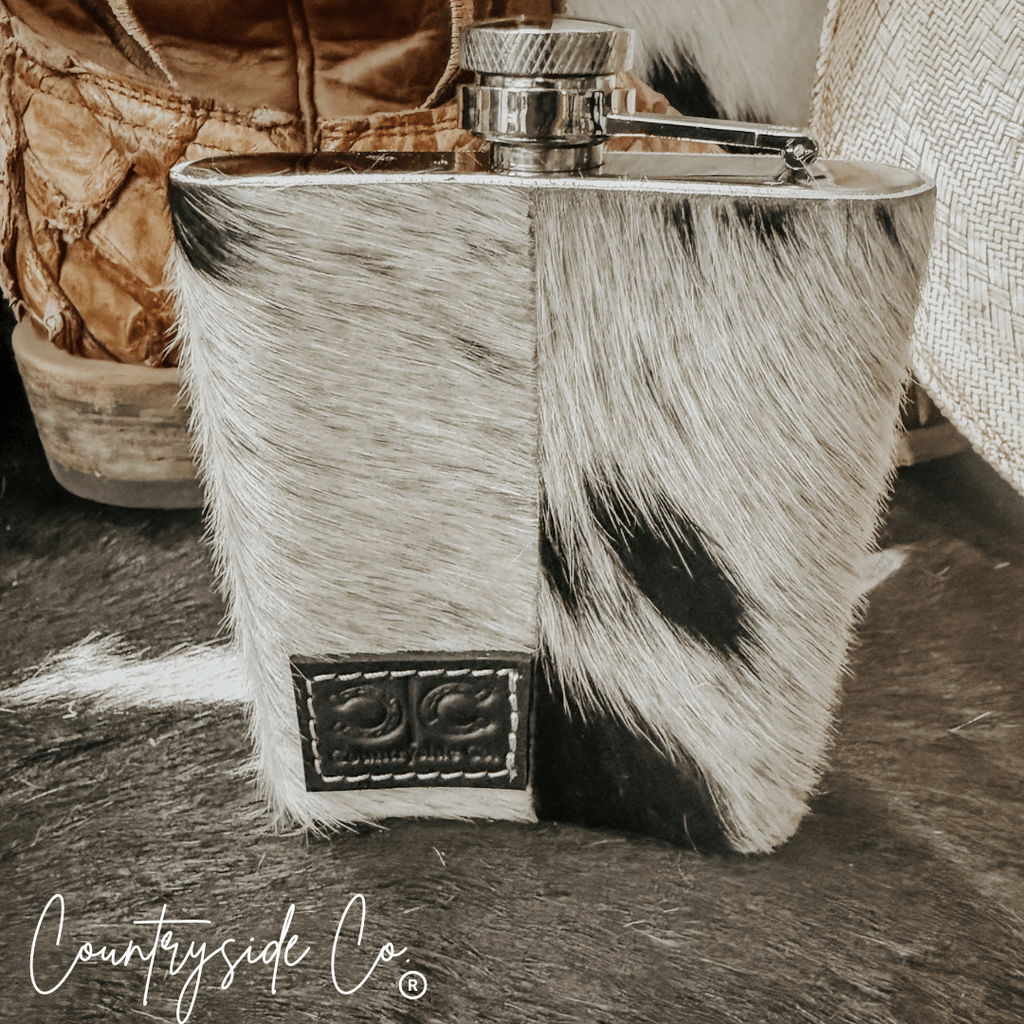 Cowhide Flask - Rustic Avenue