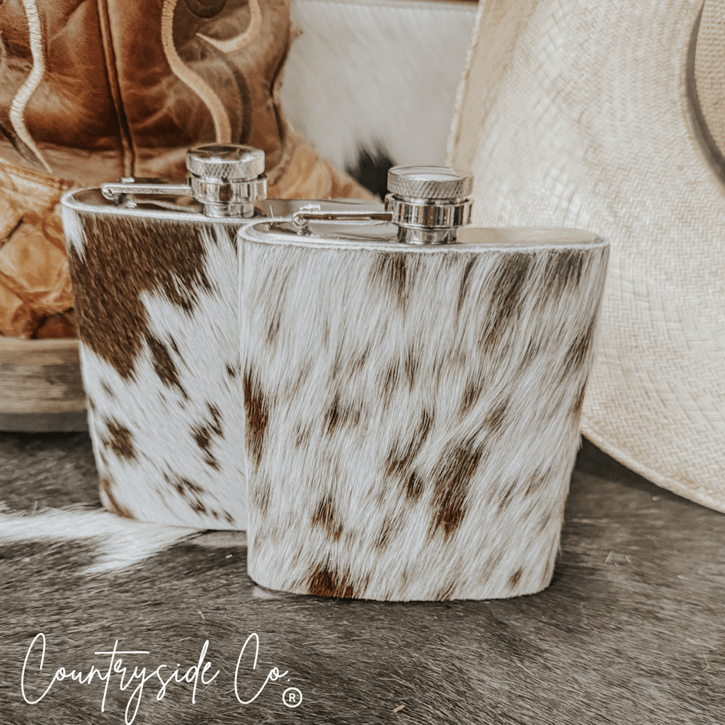 Cowhide Flask - Rustic Avenue