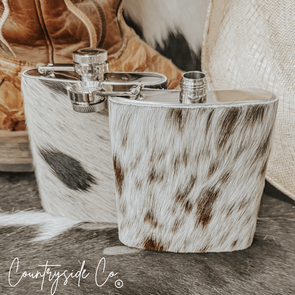 Cowhide Flask - Rustic Avenue