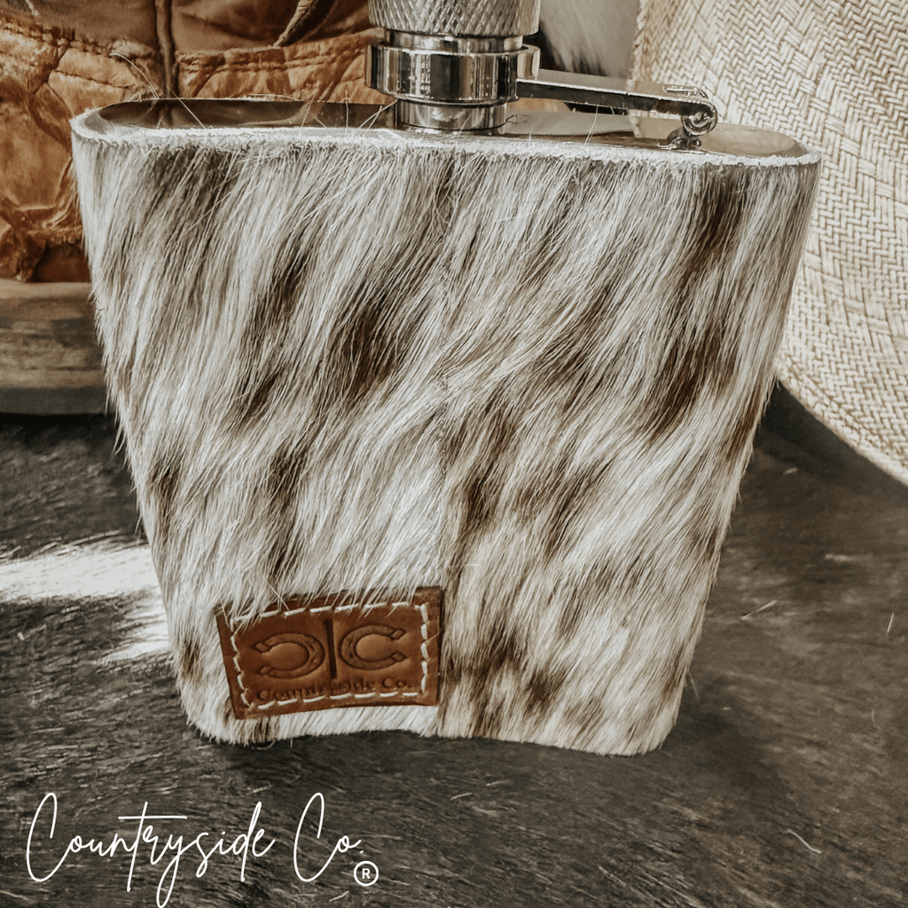 Cowhide Flask - Rustic Avenue