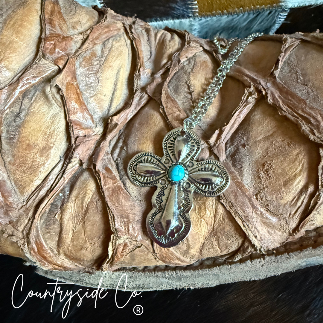 Southwestern Cross Necklace