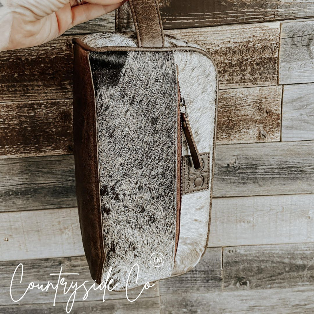 Countryside Cowhide Toiletry Bag - Rustic Avenue