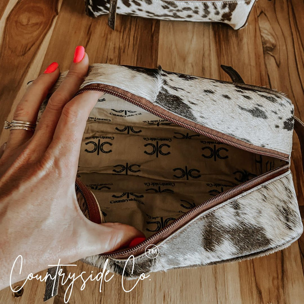 Countryside Cowhide Toiletry Bag - Rustic Avenue