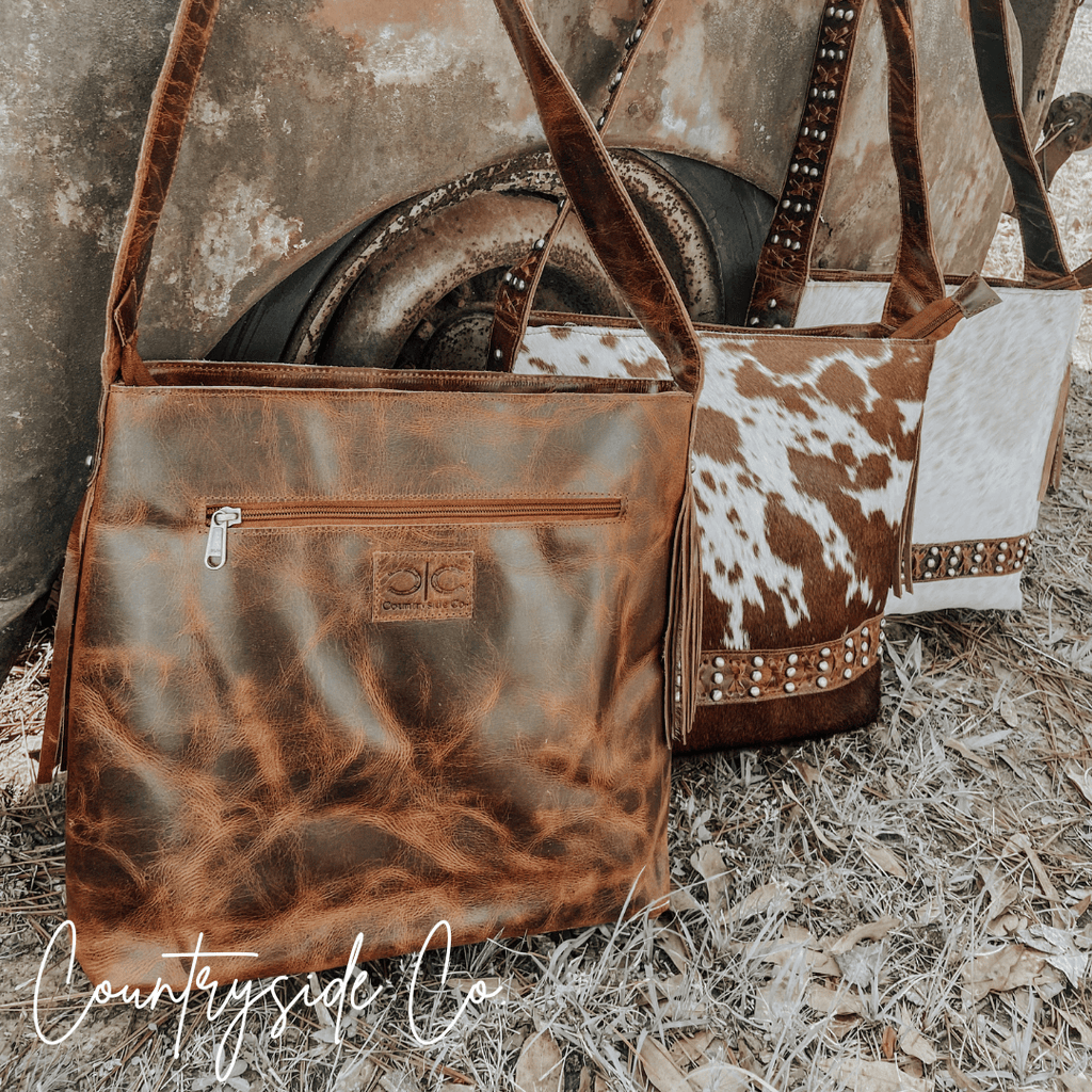 Couture Cowgirl Cowhide Leather Purse - Rustic Avenue