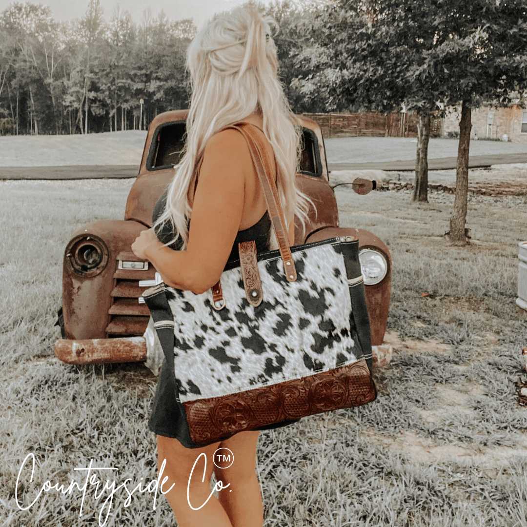 Darby Cowhide Carry All Overnight Bag - Rustic Avenue