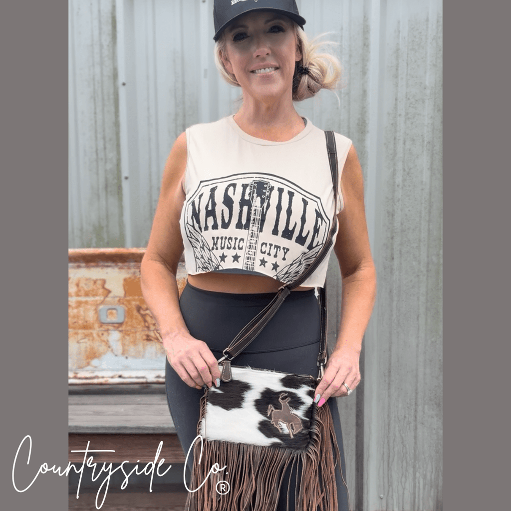 Rodeo Rider Cowhide Purse with Wristlet - Rustic Avenue