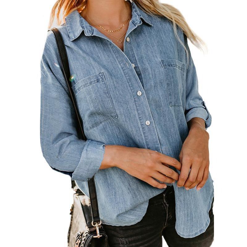 SilkSoft Loose Fit Denim Shirt - Rustic Avenue