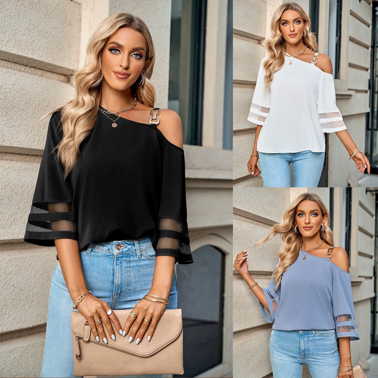 Western Chic One Shoulder Blouse - Rustic Avenue