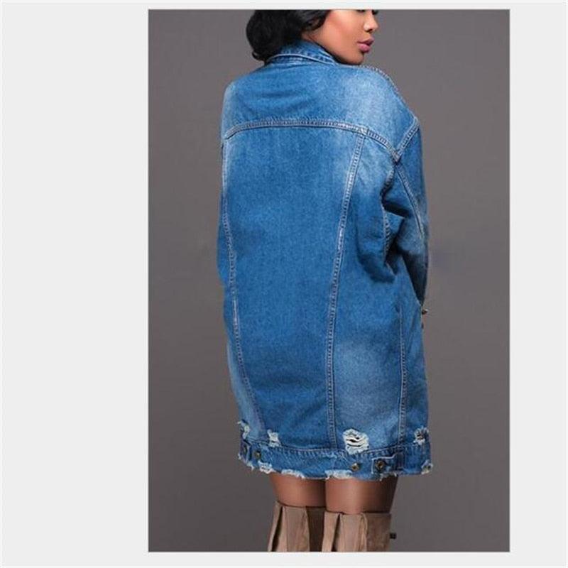 Cowgirl Chic Boyfriend Denim Jacket | Distressed & Stylish Western Outerwear - Rustic Avenue