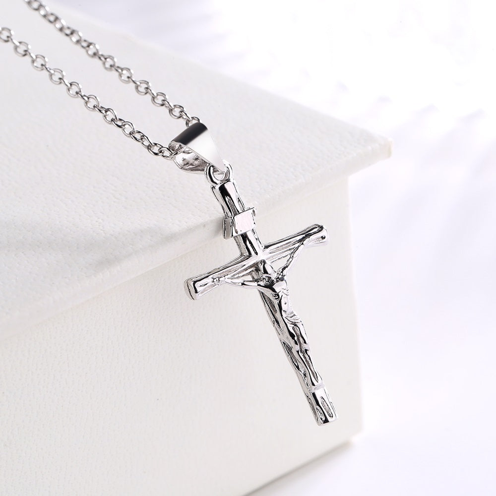 Amy and Annette 14K Gold or Sterling Silver Crucifix Cross Pendant Necklace