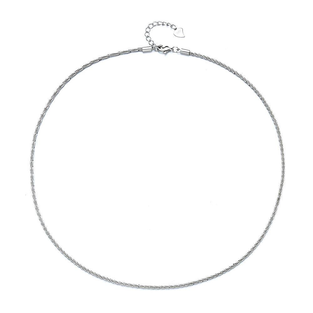 Italian Sterling Silver Roc Chain Necklace