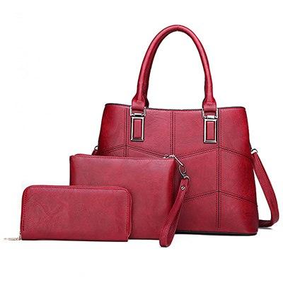 Luxury 3 Piece Leather Tote Set | Genuine Leather Cowgirl Shoulder Bag & Clutch - Rustic Avenue