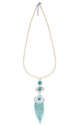 Desert Breeze Turquoise and Silver Pendant Necklace - Rustic Avenue