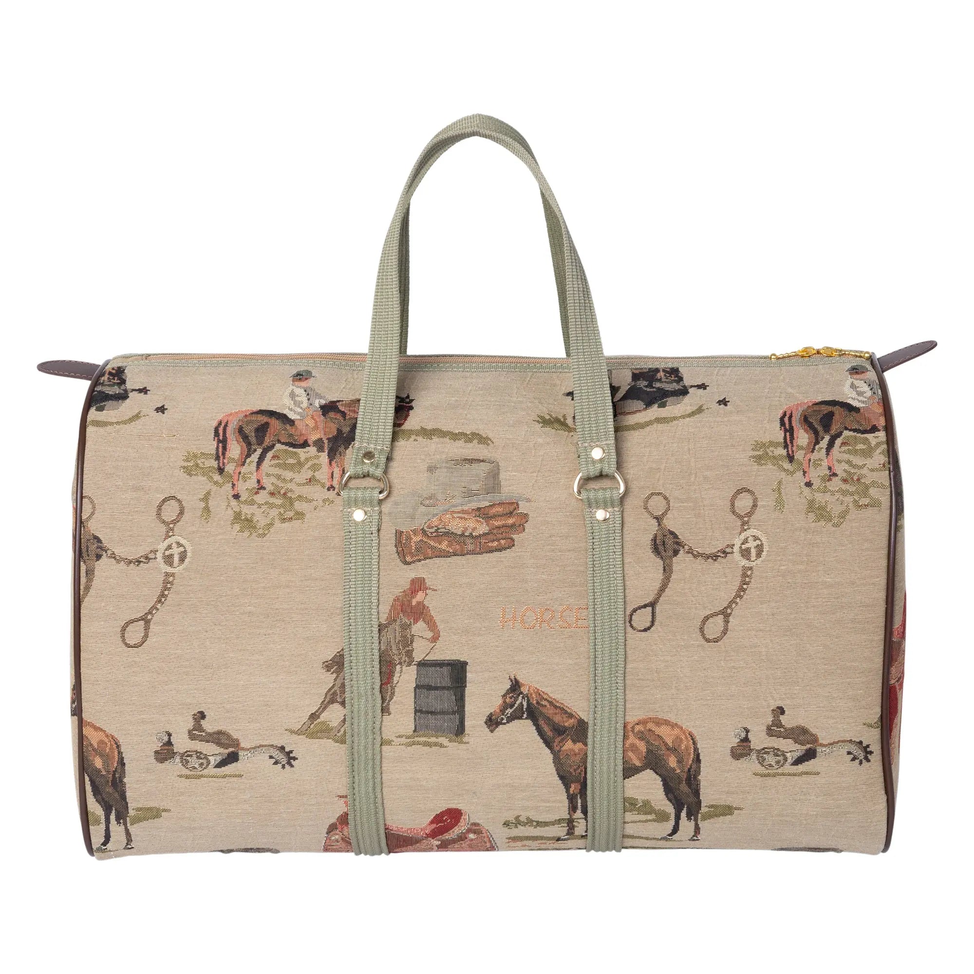 Huntley Equestrian Tapestry Duffle Bag - Western Design - Rustic Avenue