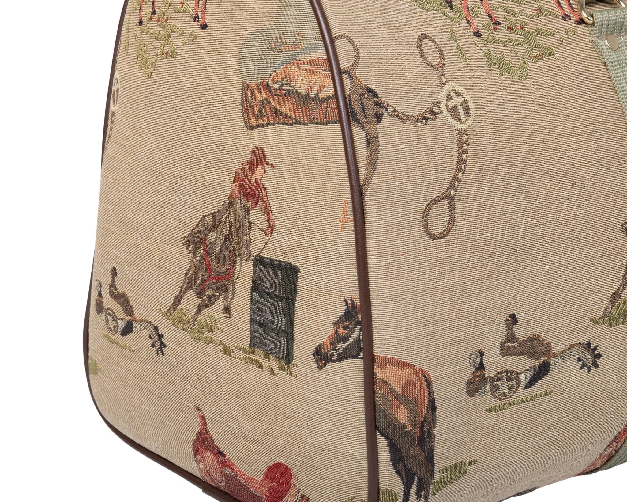 Huntley Equestrian Tapestry Duffle Bag - Western Design - Rustic Avenue