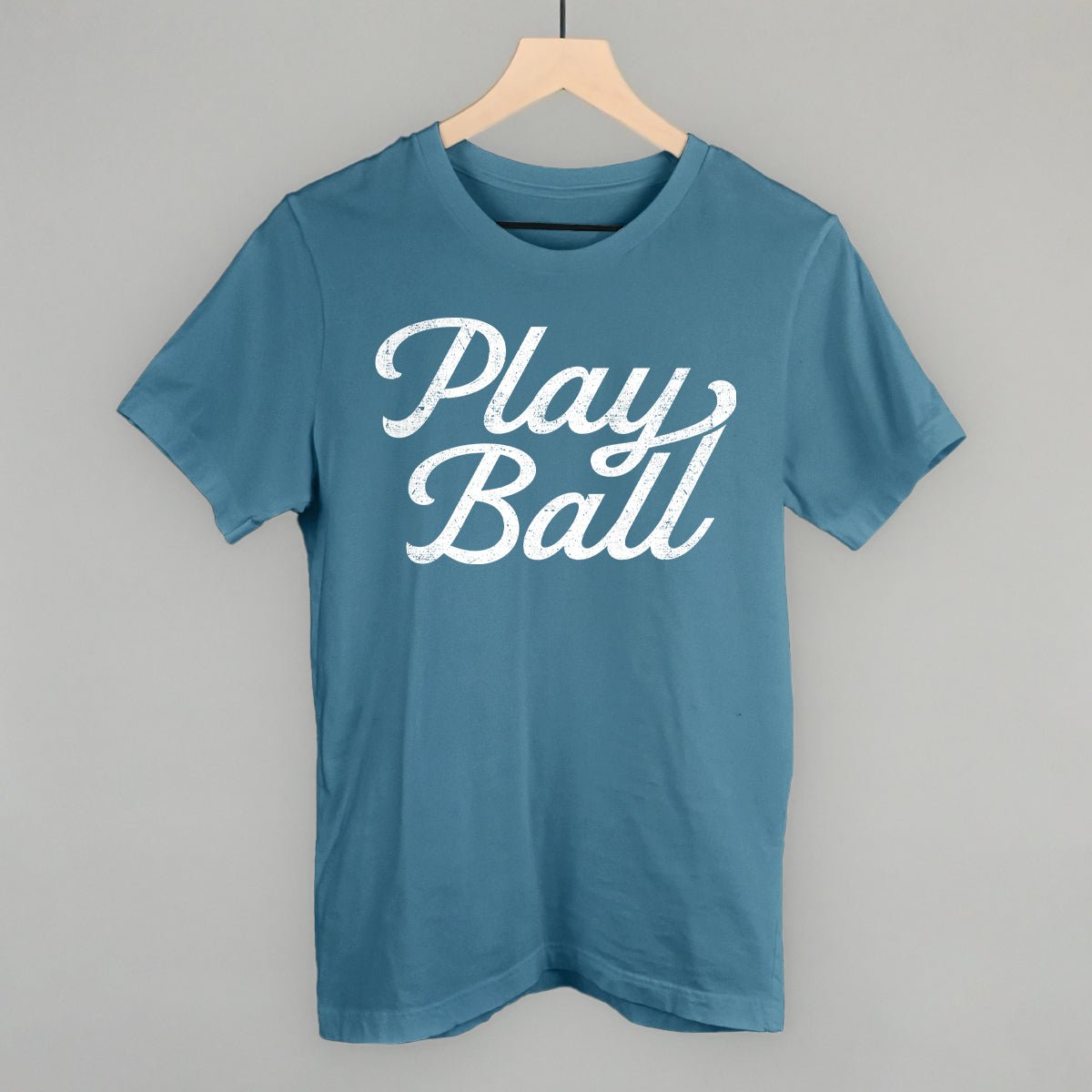 Play Ball (Vintage Script White) - Rustic Avenue
