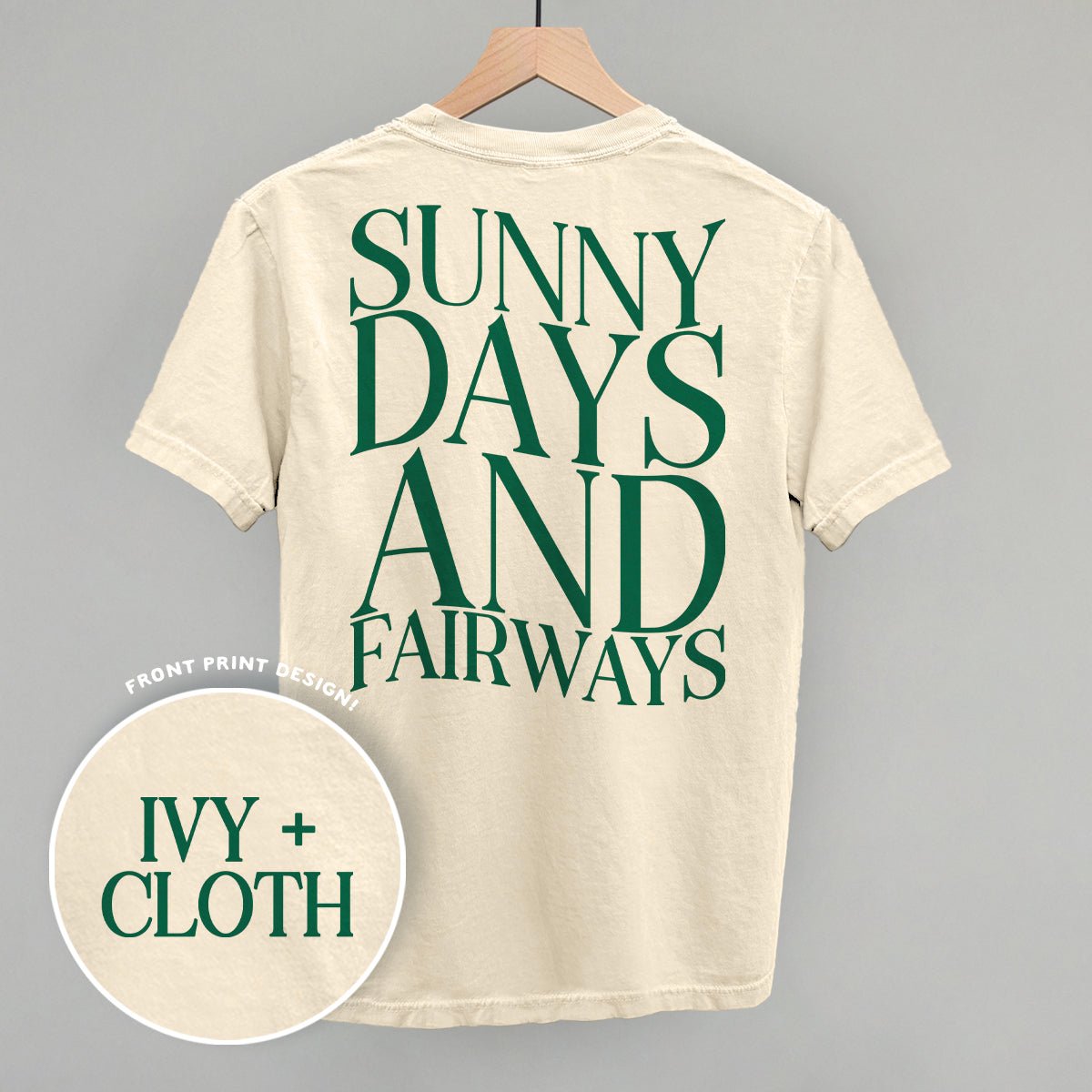 Sunny Days And Fairways (Back Print) - Rustic Avenue