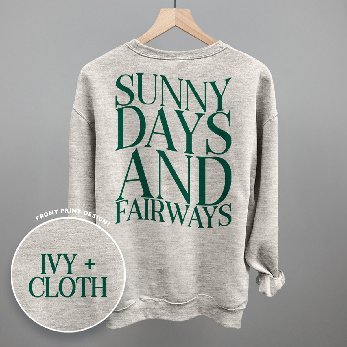 Sunny Days And Fairways (Back Print) - Rustic Avenue
