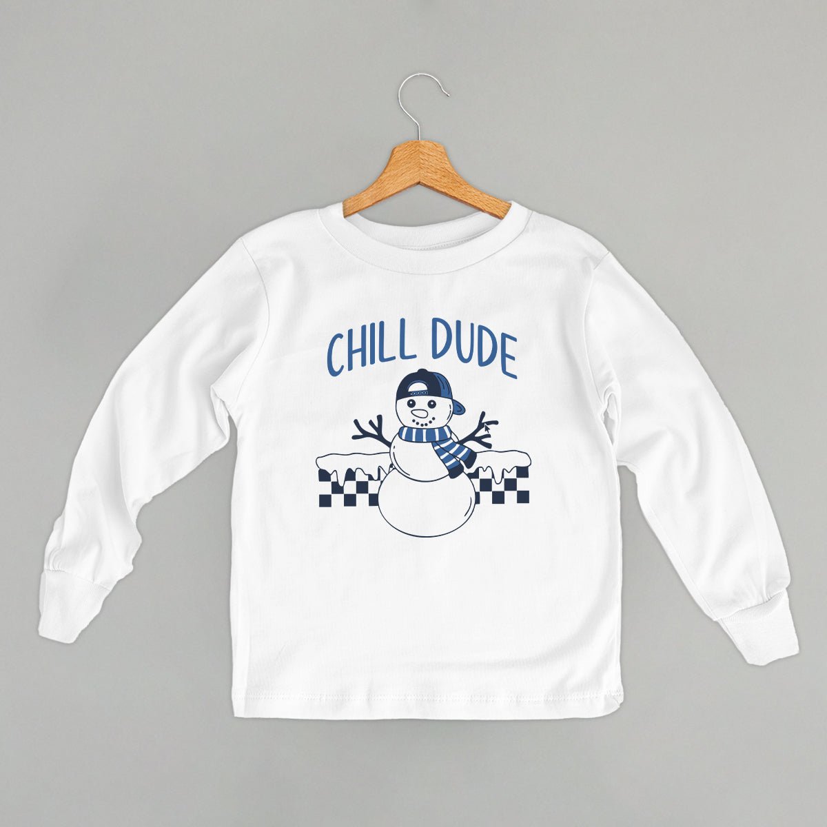 Chill Dude Snowman Doodle (Kids) - Rustic Avenue