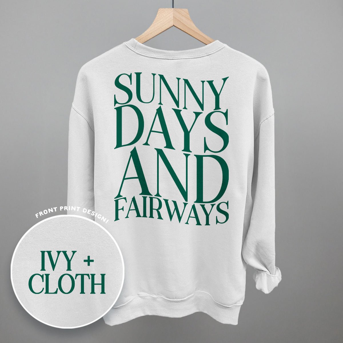 Sunny Days And Fairways (Back Print) - Rustic Avenue