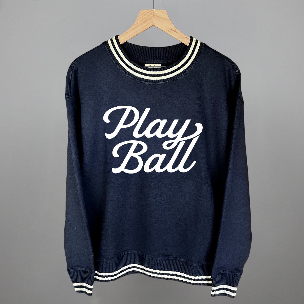 Play Ball (Vintage Script White) - Rustic Avenue