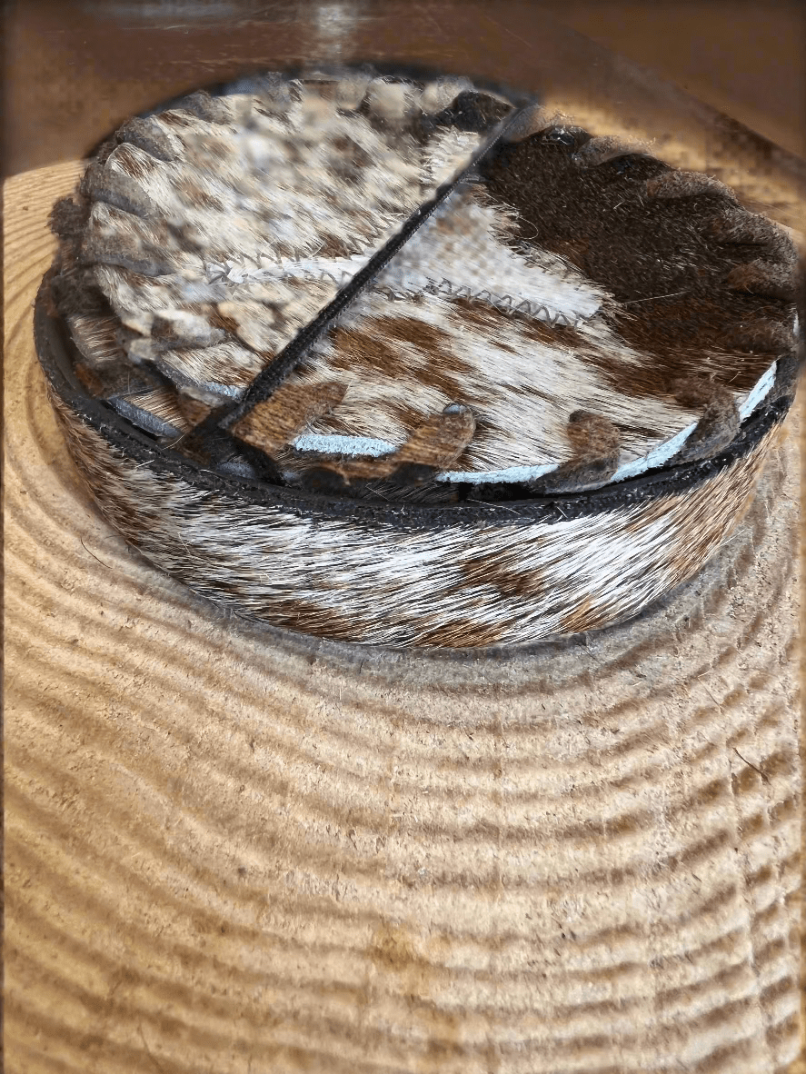 Longhorn Cowhide Coasters with Laced Border - Rustic Avenue