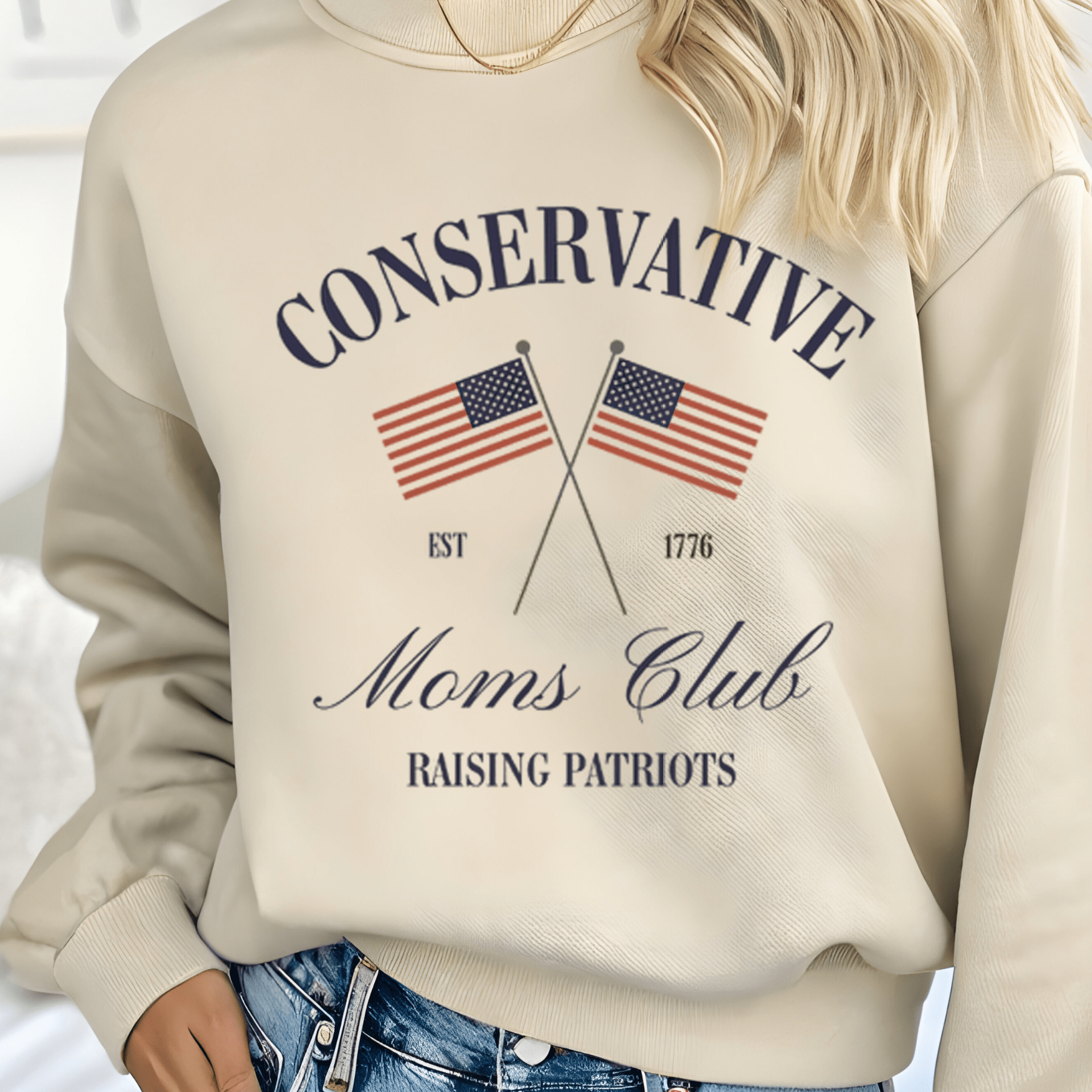 Conservative Moms Club | Hoodie - Crewneck | Teacher Shirt | Stylish Trendy Apparel - Rustic Avenue