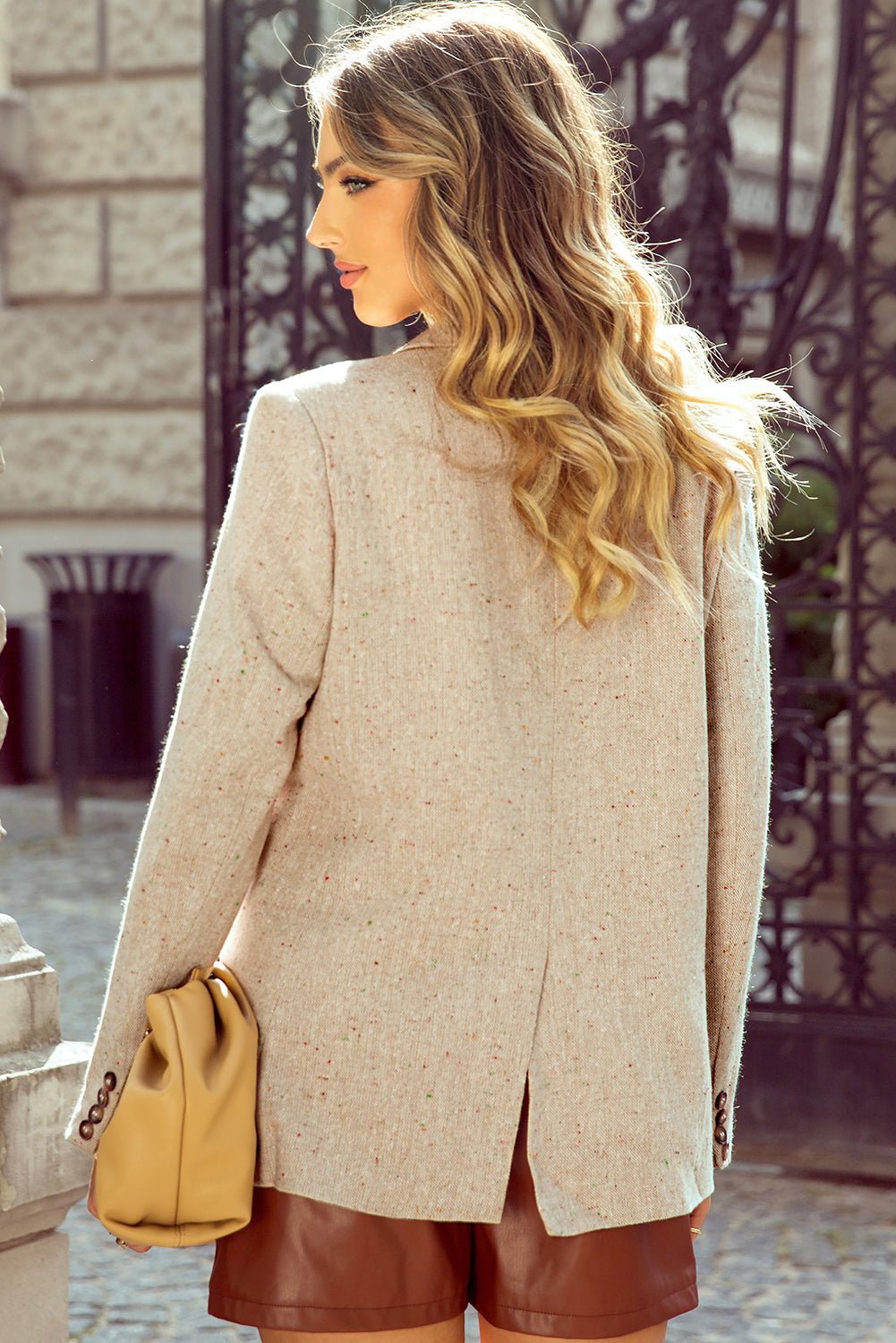 Nataly Single Breasted Elegant Suit Jacket - Rustic Avenue