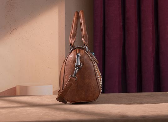 Rustic Charm Tooled Barrel Satchel & Crossbody Purse - Rustic Avenue