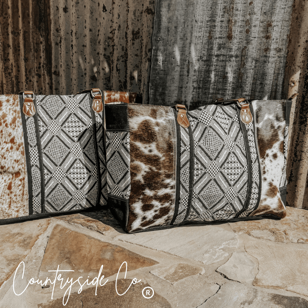 Charlene Cowhide Weekender Bag - Rustic Avenue