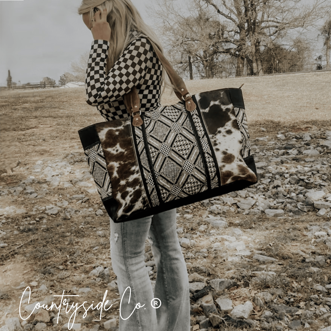 Charlene Cowhide Weekender Bag - Rustic Avenue