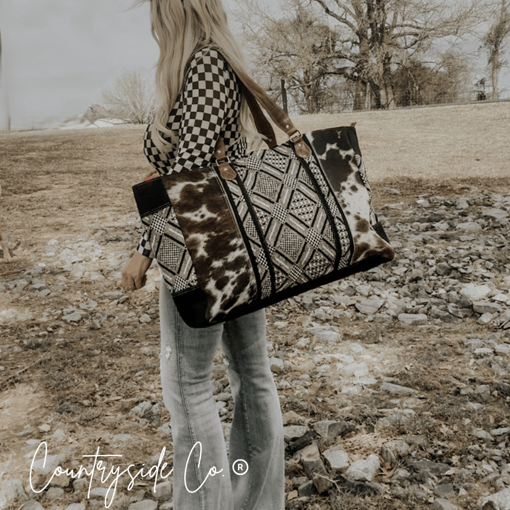 Charlene Cowhide Weekender Bag - Rustic Avenue