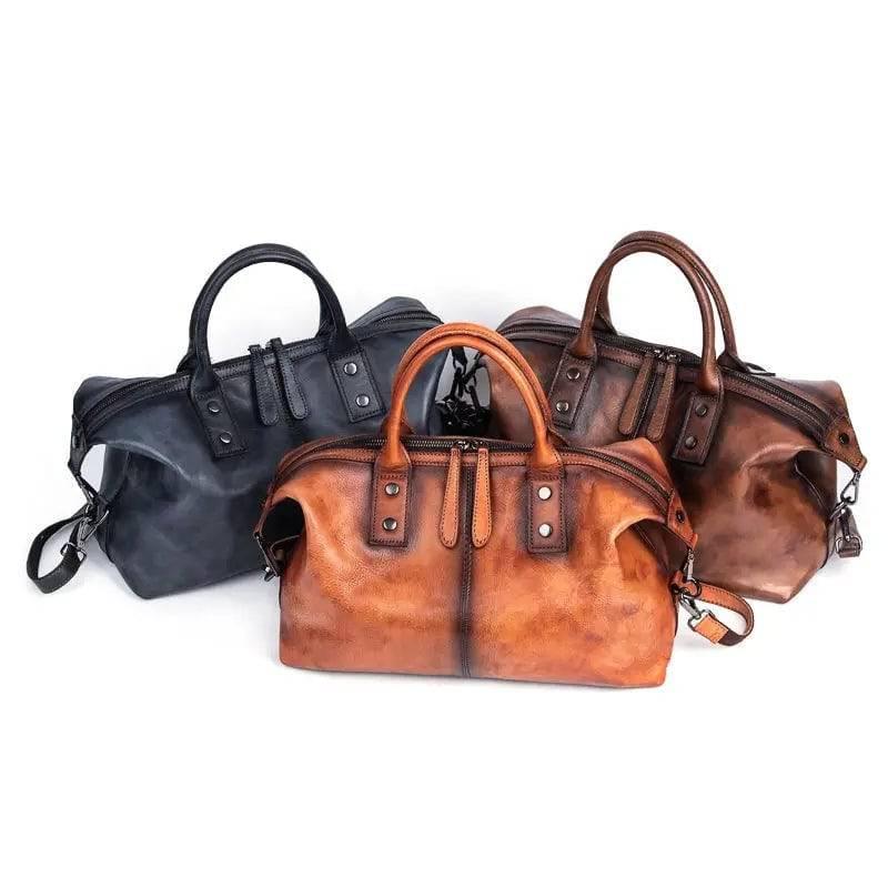 Rustic Luxury Vintage Calfskin Leather Duffle Bag - Rustic Avenue