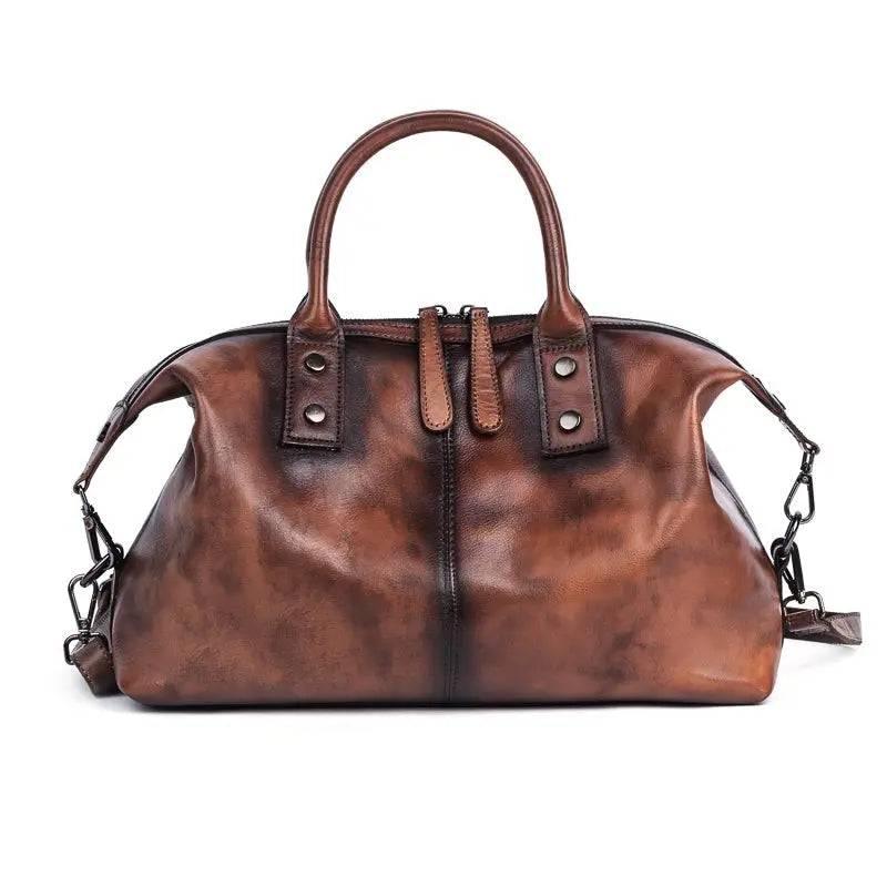 Rustic Luxury Vintage Calfskin Leather Duffle Bag - Rustic Avenue