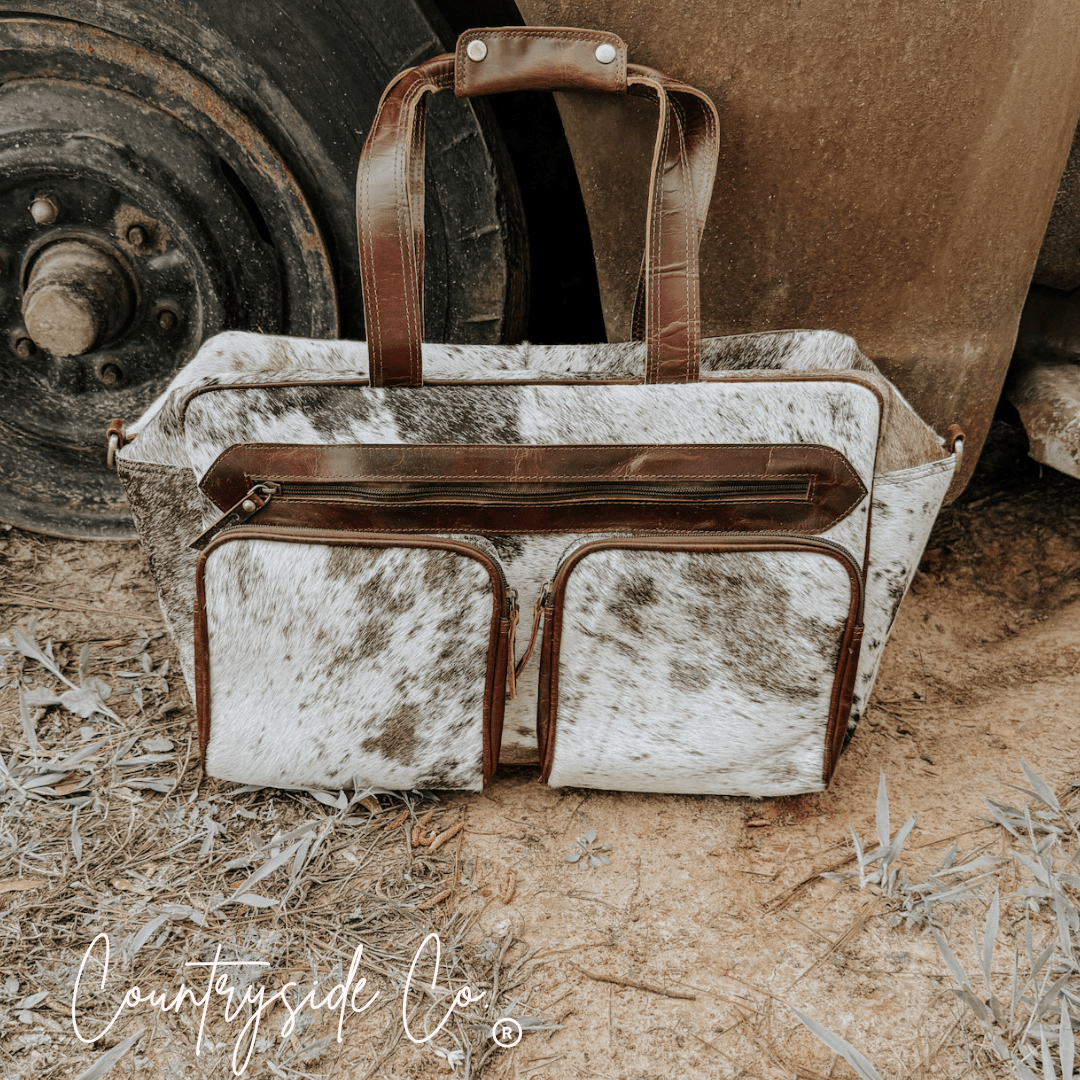 Saddlemen Carry All Cowhide Duffle Travel Bag - Rustic Avenue