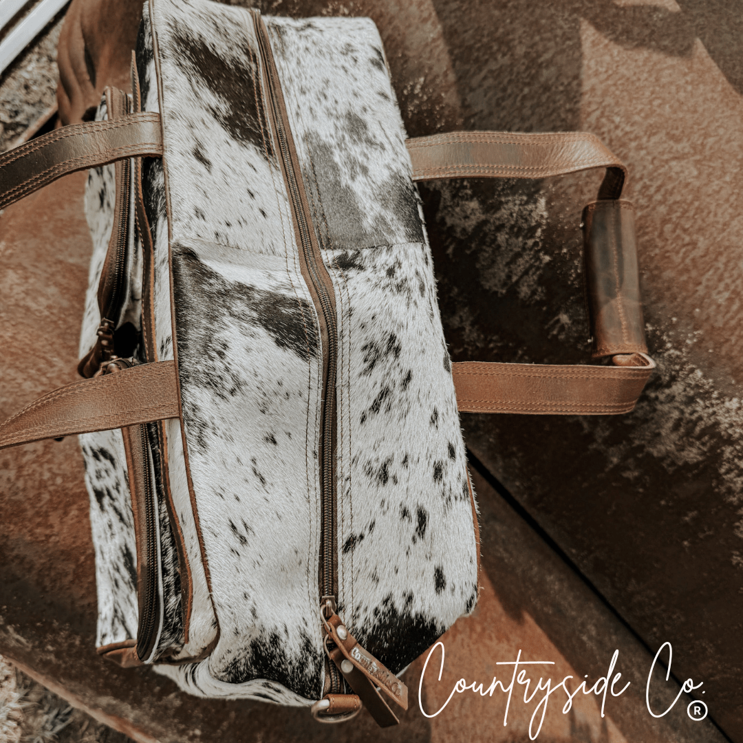 Saddlemen Carry All Cowhide Duffle Travel Bag - Rustic Avenue