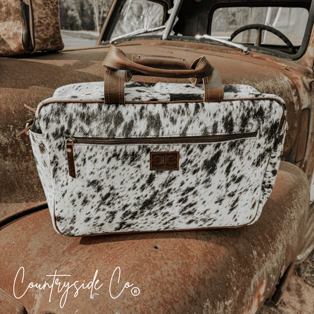 Saddlemen Carry All Cowhide Duffle Travel Bag - Rustic Avenue