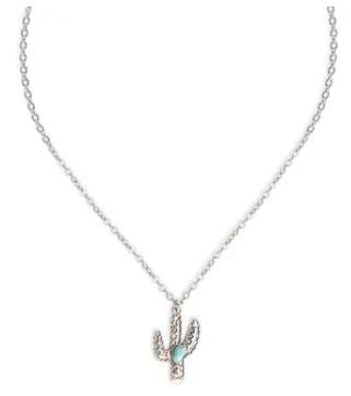 Desert Bloom Saguaro Cactus Necklace - Rustic Avenue