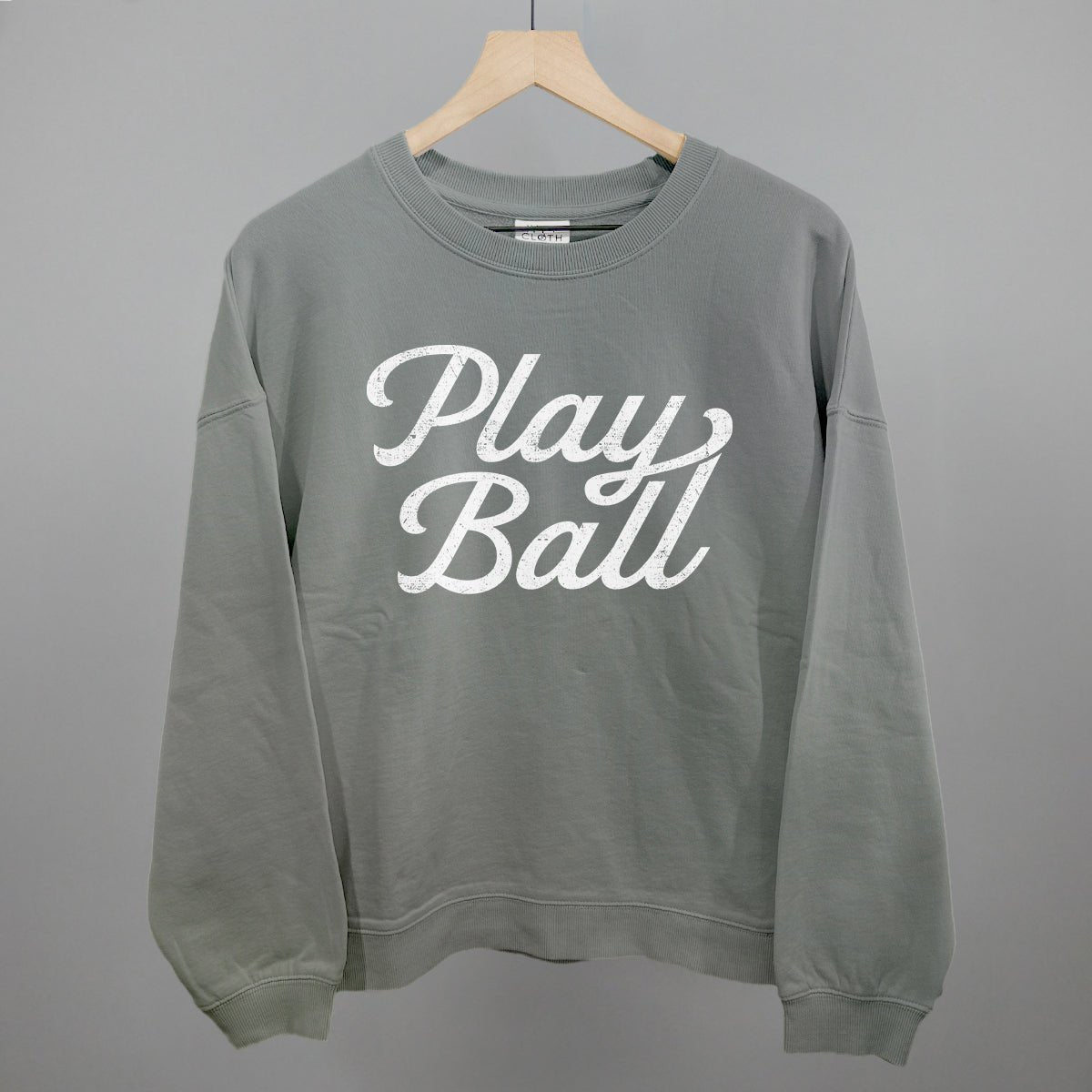 Play Ball (Vintage Script White) - Rustic Avenue