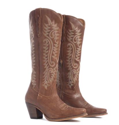 Sylvia Prairie Leather Boots - Rustic Avenue