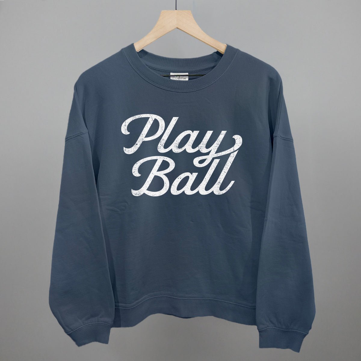 Play Ball (Vintage Script White) - Rustic Avenue