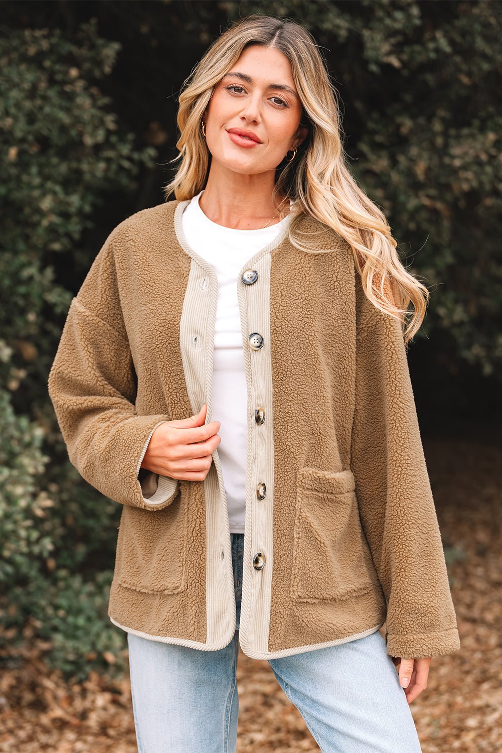 Lilisha Corduroy Edge Patchwork Jacket - Rustic Avenue