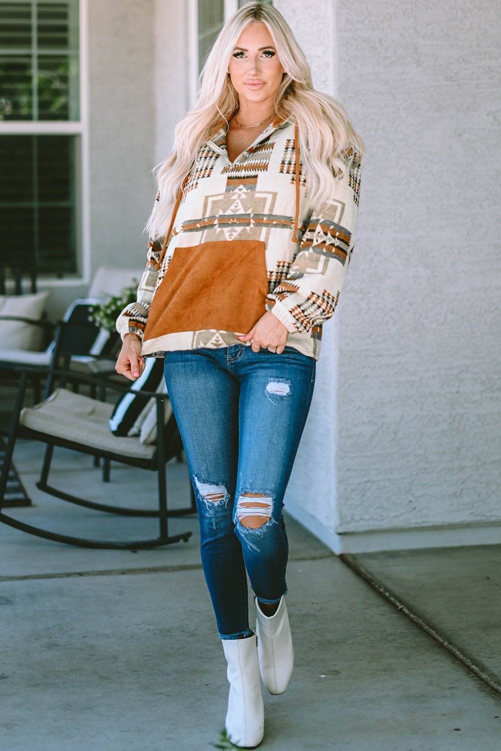 Isabella Kangaroo Half Zip Hoodie - Rustic Avenue