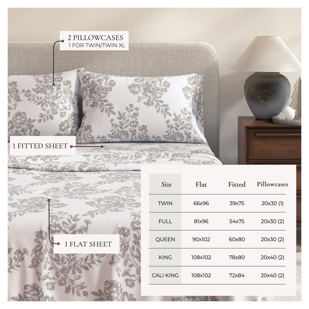 Turkish Cotton Flannel Sheet - Belle Collection - Rustic Avenue