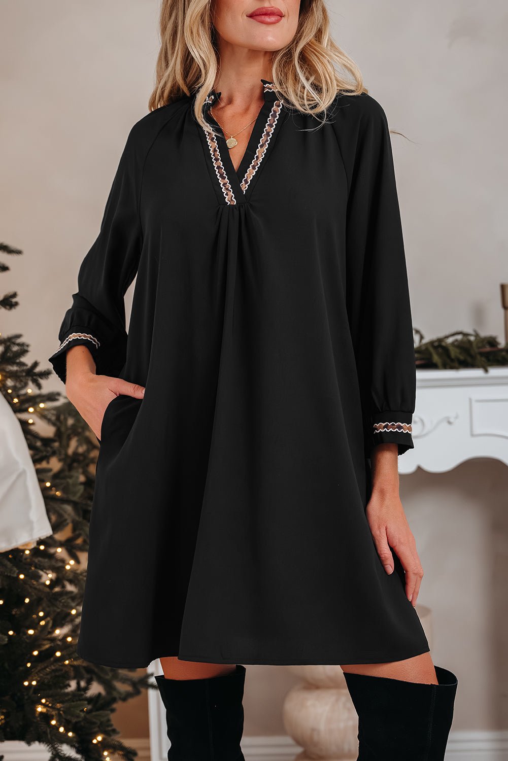 Quincy Sleeve Shift Mini Dress - Rustic Avenue