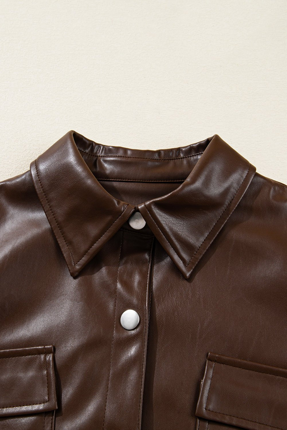 Mila Drawstring Hem Leather Jacket - Rustic Avenue