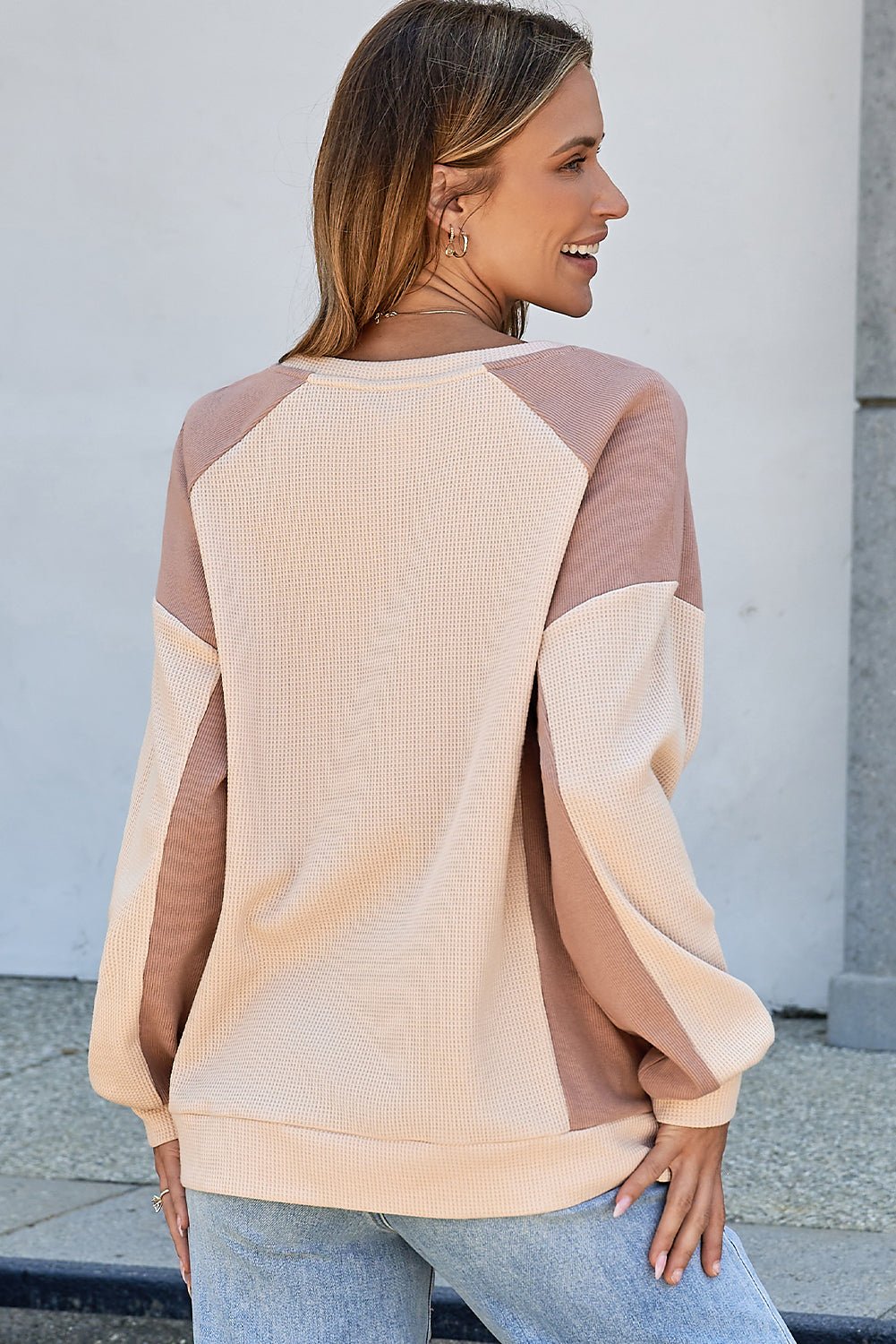 Lavender Low Raglan Sleeve Sweatshirt - Rustic Avenue