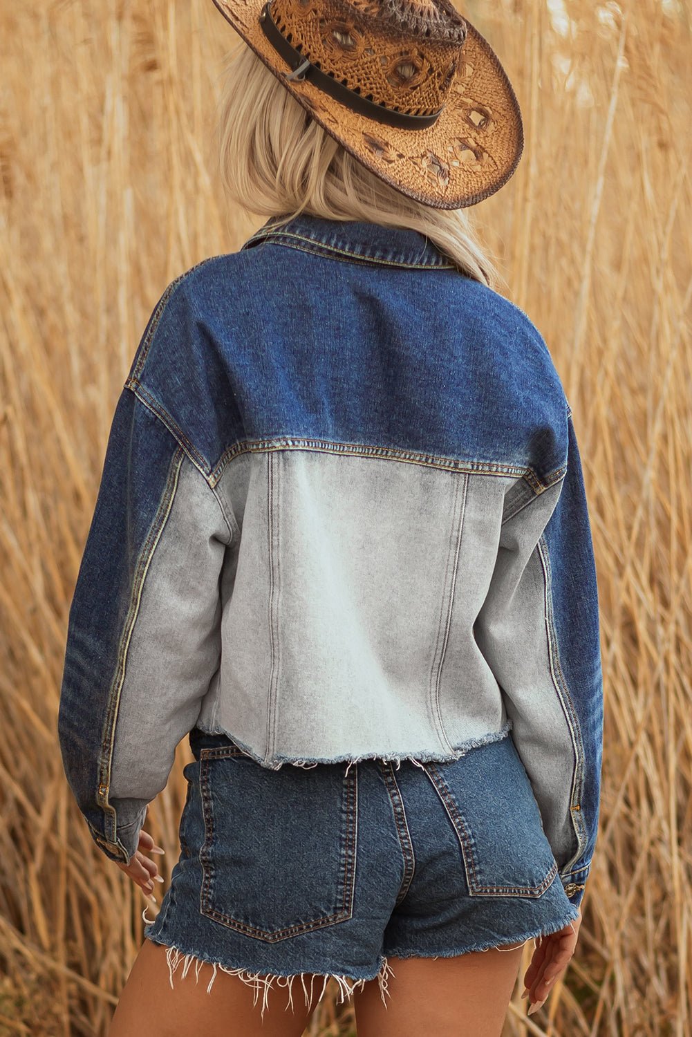 Kikki Detail Distress Denim Jacket - Rustic Avenue